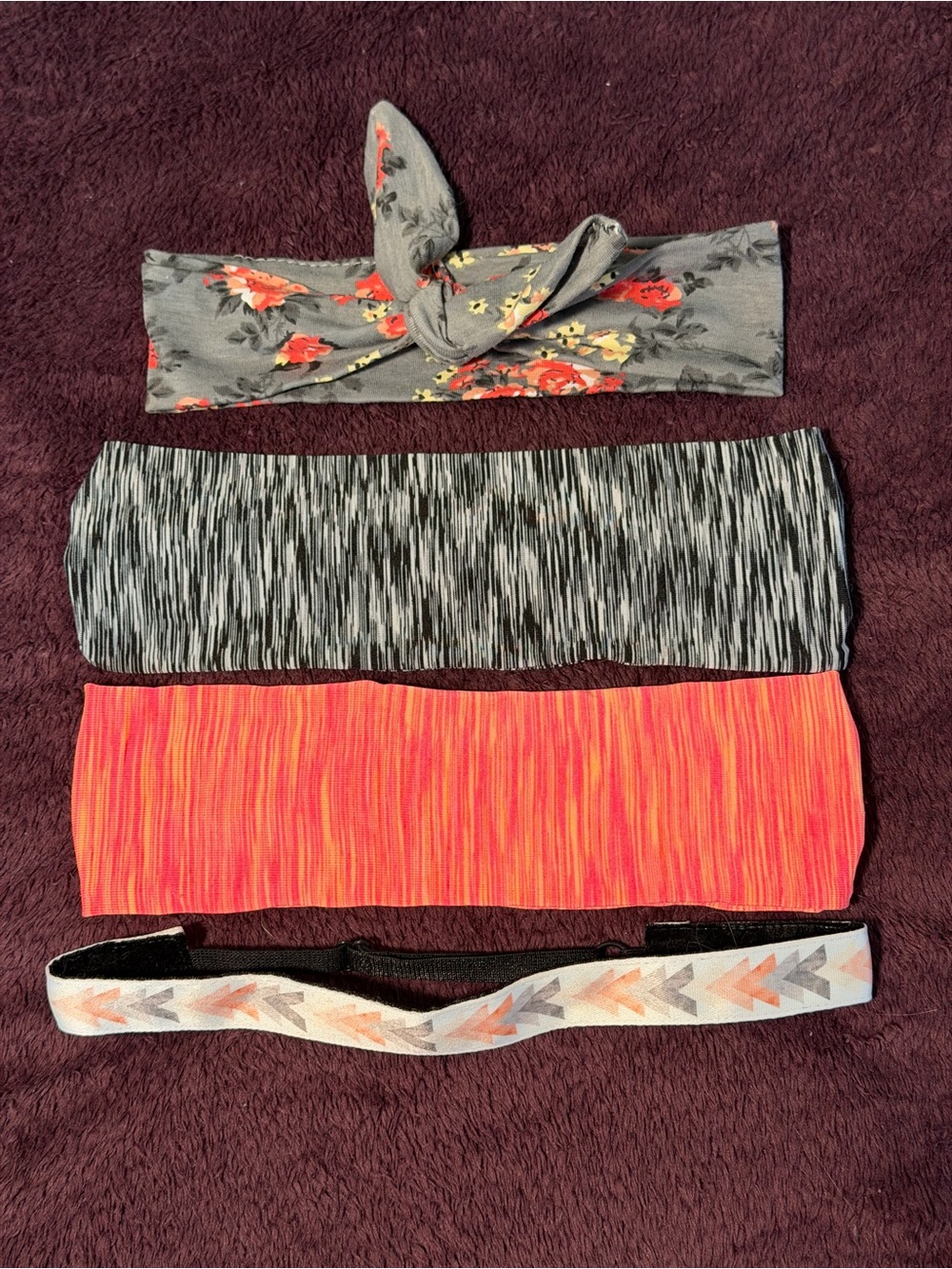 Assorted Athletic Headbands - Set of 4